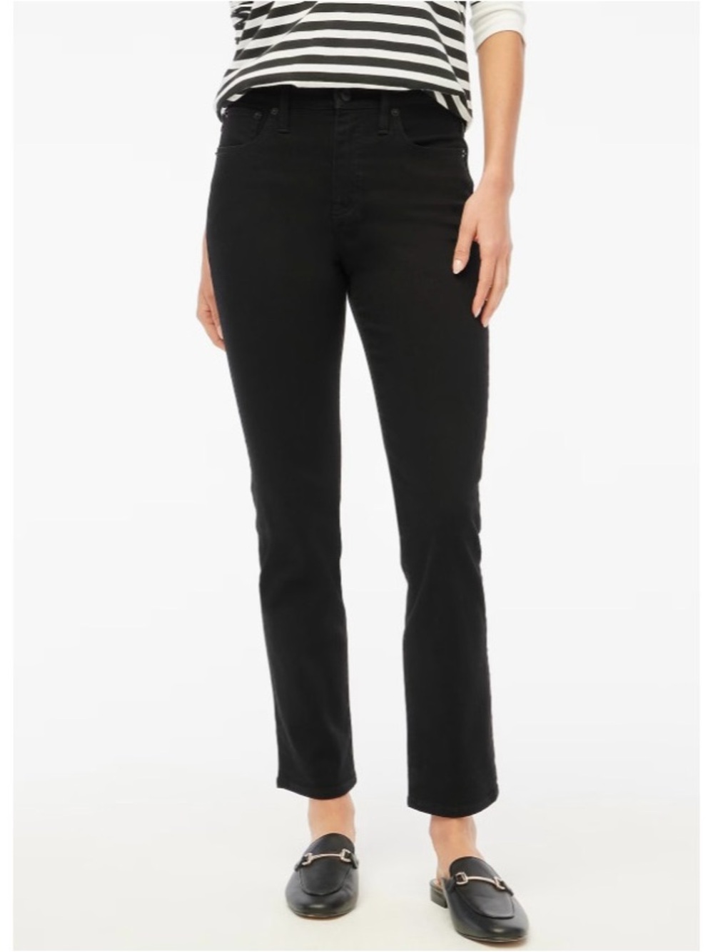 NWT J. Crew Essential Straight Jean All-Day Stretch Black